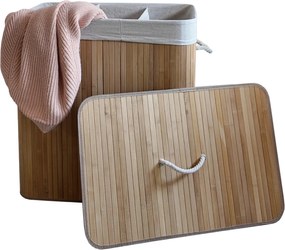 TRENDIE Bambusový kôš na prádlo 150l svetlohnedý + DARČEK