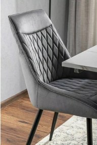 SI Stolička Agat Velvet sivý