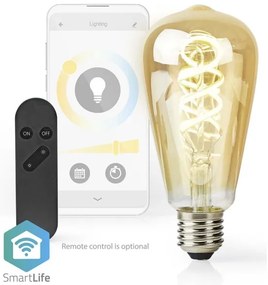Nedis WIFILRT10ST64- LED Stmievateľná žiarovka ST64 E27/4,9W/230V Wi-Fi 1800-6500K