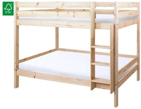 Detská poschodová posteľ 90 cm Braceaba (smrek masív) (s roštom). Vlastná spoľahlivá doprava až k Vám domov. 1116246