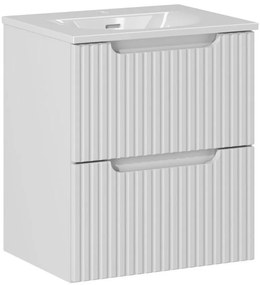 Závesná skrinka Nova White I so zápustným umývadlom 50 cm biela