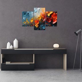 Obraz - Abstraktná maľba kvetov III. (90x60 cm)
