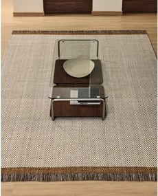 Krémovobiely ručne tkaný vlnený koberec 200x300 cm Brina – Kave Home