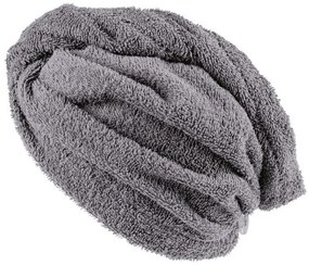 XPOSE® Froté turban na vlasy VERONA - tmavo sivý 30x75 cm