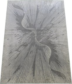 Esprit 3607 GREY – sivý obdĺžnikový koberec so vzorom Rozmer: 140x190 cm