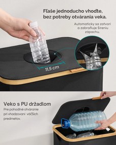 Triediaci kôš na fľaše a plechovky ECOVIA, 100l, čierna/béžová SongmicsHome