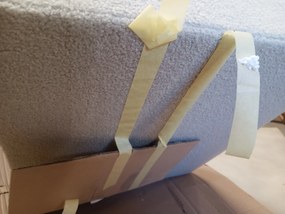 AKCIA Rozkladacia sedacia súprava do U SMART BOUCLE 303x143 cm, sivobéžová II. akosť
