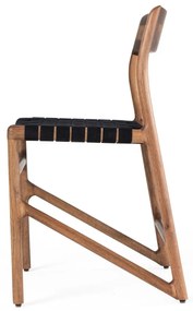 Čierna/hnedá jedálenská stolička Fawn – Gazzda