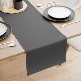 Goldea behúň na stôl 100% bavlnené plátno - tmavo sivý 20x140 cm