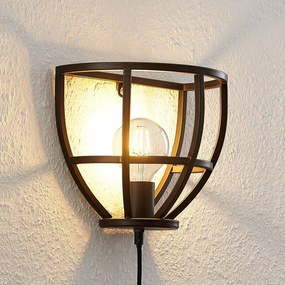Lindby Rutger nástenná lampa, spínač, zástrčka