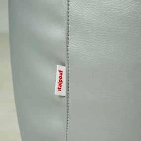 Taburetka Cilindro strieborná ekokoža