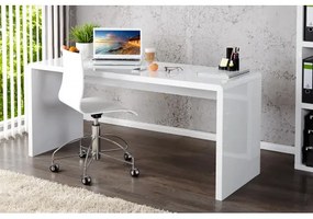 PC - stolík 36024 140x60cm Biely vysoký lesk  - Komfort-nábytok