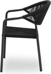 STAR záhradná stolička s podrúčkami antracit