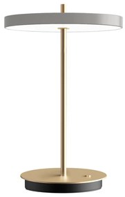 Svetlosivá LED stolová lampa so stmievačom s kovovým tienidlom (výška 31 cm) Asteria Move – UMAGE