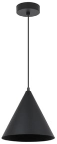 Závesné svietidlo Soho, 1x čierne kovové tienidlo, (fi 25cm)