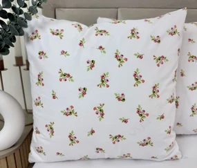 Obliečka na vankúš Babička 40x40 cm – drobný ružový kvet, 100 % bavlna, zips