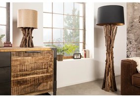 Stojaca lampa 41386 Harmony 150cm Čierna Drevo Teak  - Komfort-nábytok
