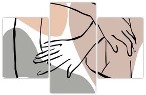 Obraz - Woman body line art N⁰2 (90x60 cm)