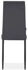 Antracitové zamatové jedálenské stoličky v súprave 2 ks Becca – Støraa
