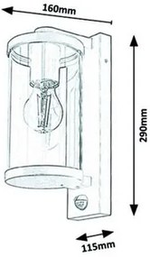 Rabalux SILISTRA vonkajšie nástenné svietidlo 7892