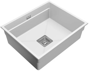 Gamma Decor 6050, 1-komorový granitový drez 600x500x220 mm, biela, GMA-ZLE000113