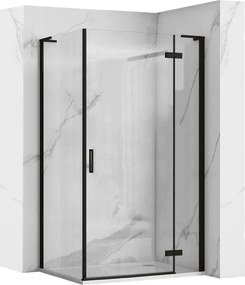Rea Hugo, sprchová kabína 100(dvere)x90(stena)x200,5 cm, čierna matná, KPL-45225