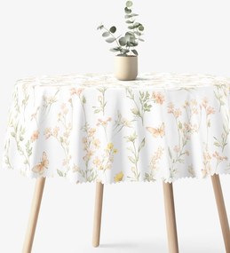 Goldea okrúhly teflónový obrus - motýlia záhrada Ø 160 cm