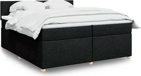 vidaXL Boxspring posteľ s matracom čierna 200x200 cm látka