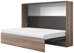 Nabytekmorava Sklápacia posteľ VS1056, 200x140cm farba lamina: agát/biele dvere, Varianta dverí: matné