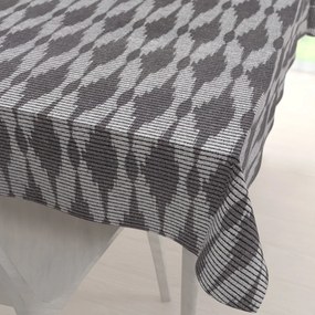Biante Dekoračný obdĺžnikový obrus Leona LN-047 Svetlo sivé obrazce a pásiky 80x120 cm