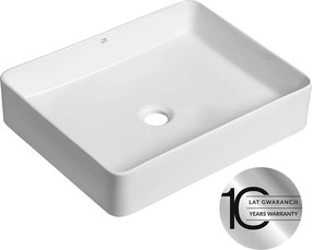 Laveo Umývadlo na dosku Kvadrato 47x36 cm - VUK_6247, keramika, biele