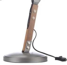 ONLI - Stolná lampa ARCHITETTO 1xE27/22W/230V 62 cm šedá/hnedá