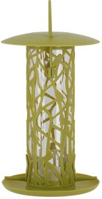 Závesné kŕmidlo pre vtáky Silo, 23x16 cm, plast, zelená