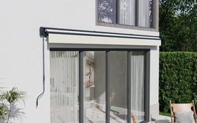 Elektrická markíza s LED osvetlením BestBerg BBSU-EL495BG / 495 x 300 cm / béžová