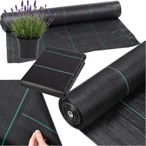 Čierna agrotextília proti burine 1 × 50 m, 70 g/m²
