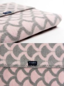 WOMAR Detská bavlnená deka so vzorom Womar 75x100 ružovo-sivá