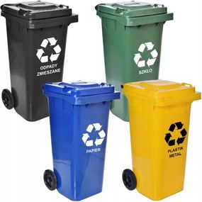 Sada odpadkových košov 120 l (4 ks)