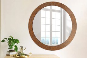 Okrúhle ozdobné zrkadlo Hrdzavý kov fi 80 cm