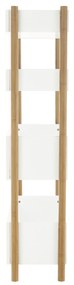 Kondela 4-poličkový regál, prírodný bambus/biela, BALTIKA TYP 3