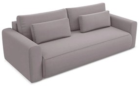 Zamatová rozkladacia/s úložným priestorom pohovka v levanduľovej farbe 238 cm Kapua – Makamii