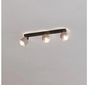 Eglo 43658 - Nástenné svietidlo ROSLEY 3xE14/40W/230V čierna/béžová