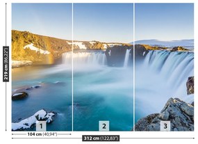 Fototapeta Vliesová Islandský vodopád 208x146 cm
