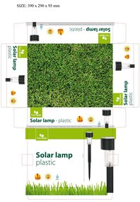 Happy Green Solárna zápustná LED lampa strieborná, 31 cm