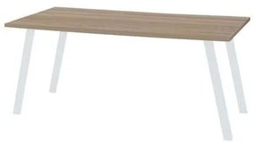 Kancelársky stôl Viva Standard, 200 x 80 x 75 cm, rovné vyhotovenie, podnožie biele, dub sonoma
