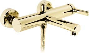 Rea Pixel, vaňová batéria s ručnou sprchovou súpravou, zlatá lesklá, REA-B4524