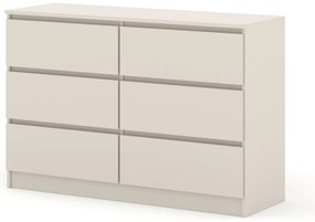 Komoda Maya S6 (kašmír). Akcia -19%. Vlastná spoľahlivá doprava až k Vám domov. 1124945