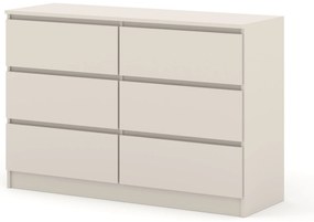 Komoda Maya S6 (kašmír). Akcia -21%. Vlastná spoľahlivá doprava až k Vám domov. 1124945