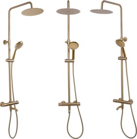 Rea Lungo, sprchová súprava s termostatickou batériou, zlatá matná, REA-P6604
