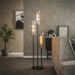 Stojaca lampa 77-13 Cylinder 3L Chromed Glass  - Komfort-nábytok