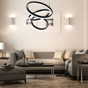 LED Stmievateľný luster na lanku LED/86W/230V 3000K čierna